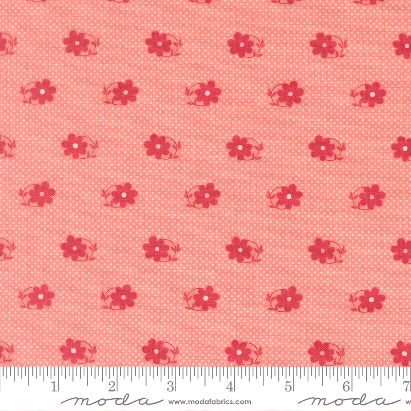 Petals And Polka Dots Pinwheels Florals Dots Blossoms by Bunny Hill Designs for Moda Fabrics 3083-15 scale