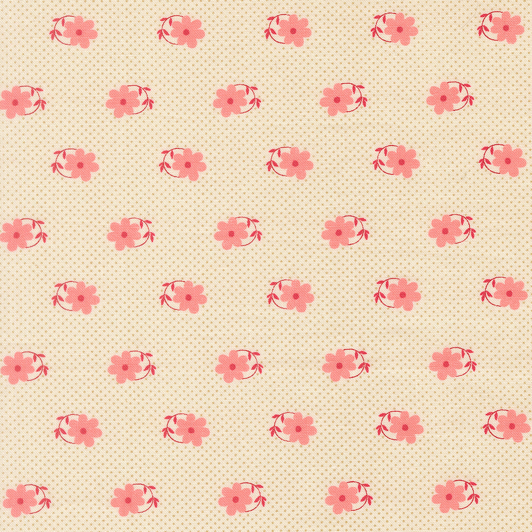 Petals And Polka Dots Pinwheels Florals Dots Lace by Bunny Hill Designs for Moda Fabrics 3083-11