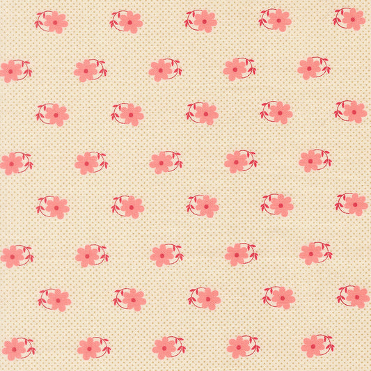 Petals And Polka Dots Pinwheels Florals Dots Lace by Bunny Hill Designs for Moda Fabrics 3083-11