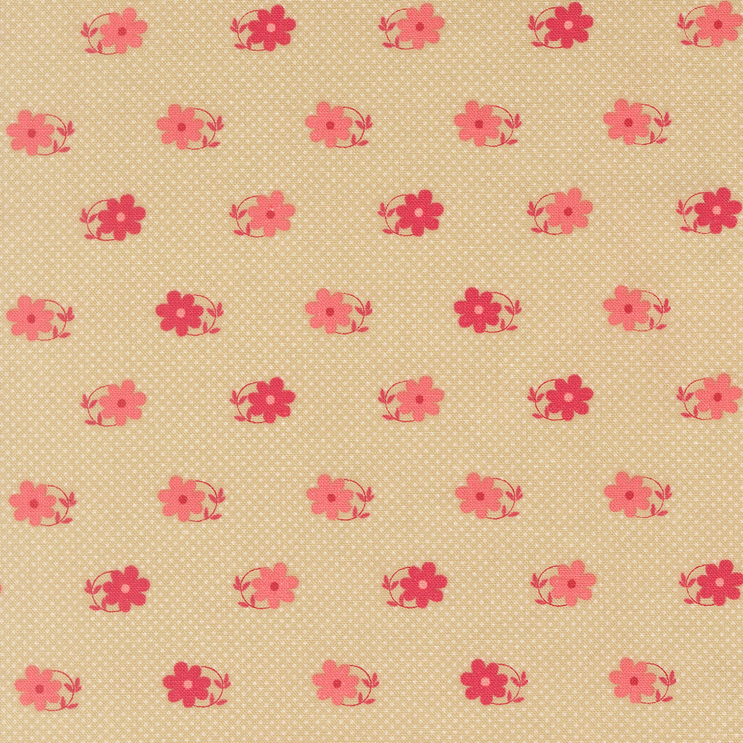 Petals And Polka Dots Pinwheels Florals Dots Linen by Bunny Hill Designs for Moda Fabrics 3083-13