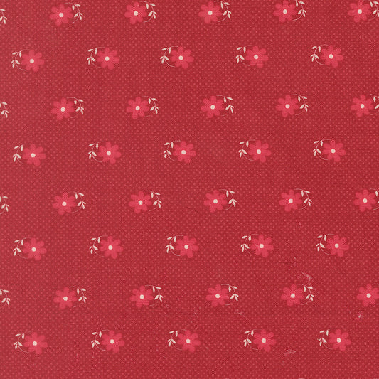Petals And Polka Dots Pinwheels Florals Dots Rose by Bunny Hill Designs for Moda Fabrics 3083-20
