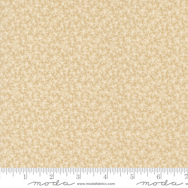Petals And Polka Dots Garden Vine Florals Linen by Bunny Hill Designs for Moda Fabrics 3084-13 scale