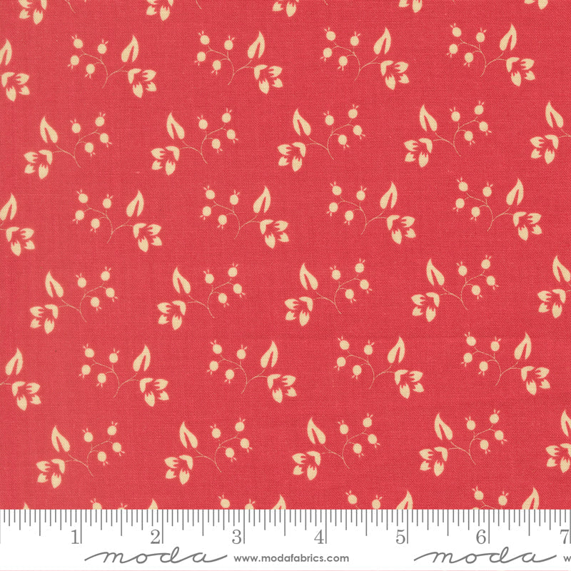 Petals And Polka Dots Rose Hips Florals Tea Rose by Bunny Hill Designs for Moda Fabrics 3085-18 scale