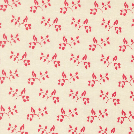 Petals And Polka Dots Rose Hips Florals Lace by Bunny Hill Designs for Moda Fabrics 3085-11