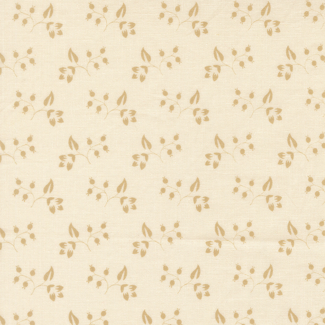 Petals And Polka Dots Rose Hips Florals Lace Linen by Bunny Hill Designs for Moda Fabrics 3085-23