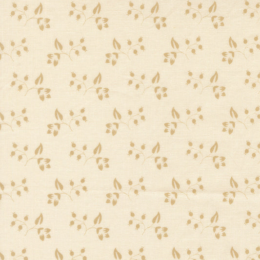 Petals And Polka Dots Rose Hips Florals Lace Linen by Bunny Hill Designs for Moda Fabrics 3085-23
