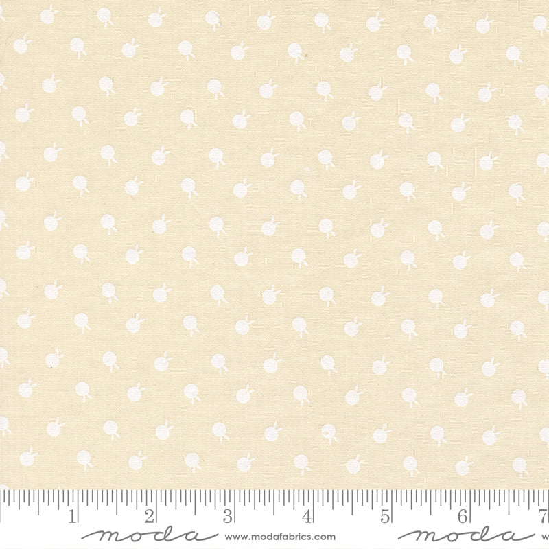 Petals And Polka Dots Berry Dots Lace White by Bunny Hill Designs for Moda Fabrics 3086-31 scale
