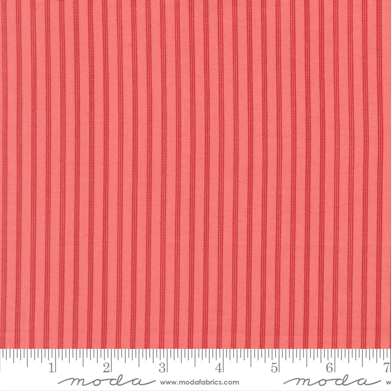 Petals And Polka Dots Stripe Stripes Berry by Bunny Hill Designs for Moda Fabrics 3087-16 scale