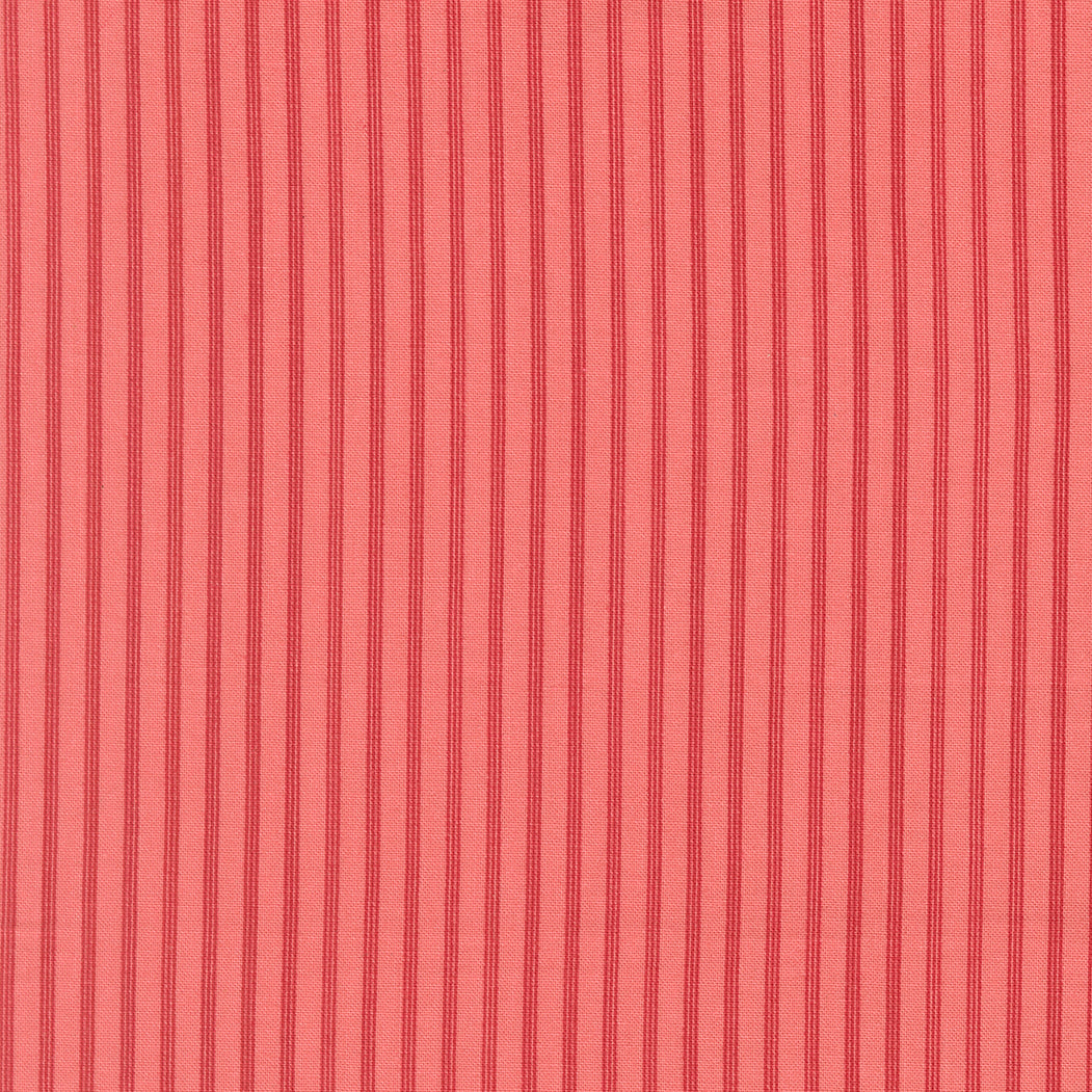 Petals And Polka Dots Stripe Stripes Berry by Bunny Hill Designs for Moda Fabrics 3087-16