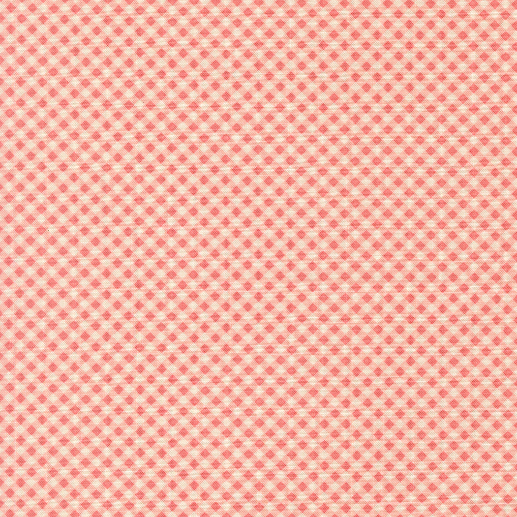 Petals And Polka Dots Gingham Checks and Plaids Blush by Bunny Hill Designs for Moda Fabrics 3088-11