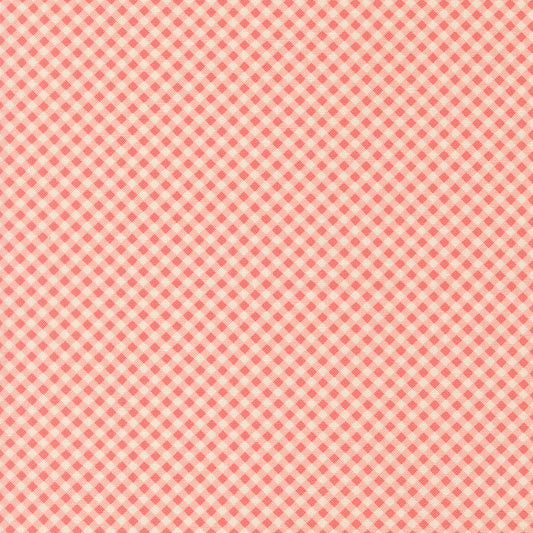 Petals And Polka Dots Gingham Checks and Plaids Blush by Bunny Hill Designs for Moda Fabrics 3088-11