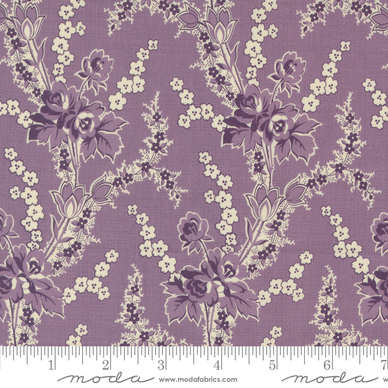 Goodnight Irene Irene's Garden Grape by Betsy Cutchian for Moda Fabrics 31700-12 scale