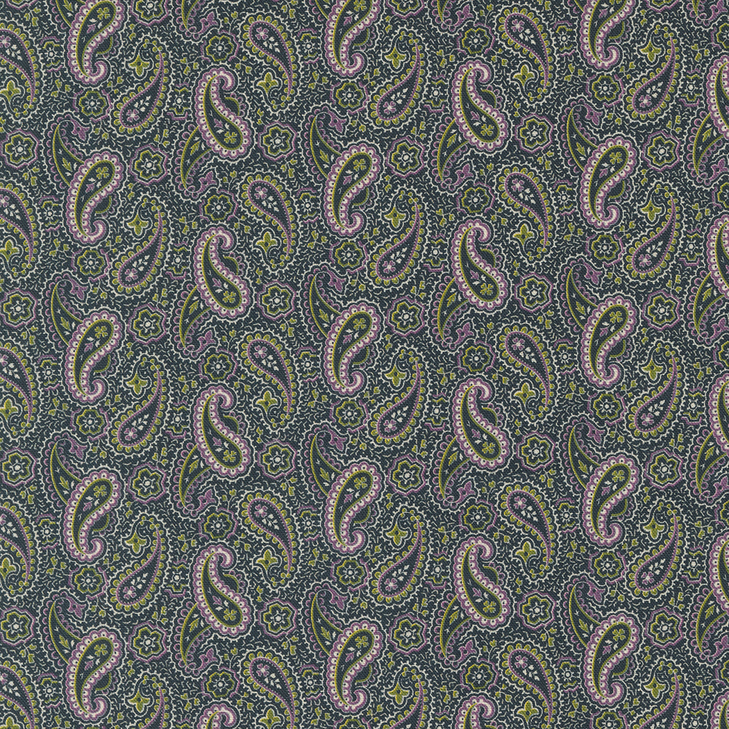 Goodnight Irene Arthur's Tie Paisley Graphite by Betsy Cutchian for Moda Fabrics 31701-22