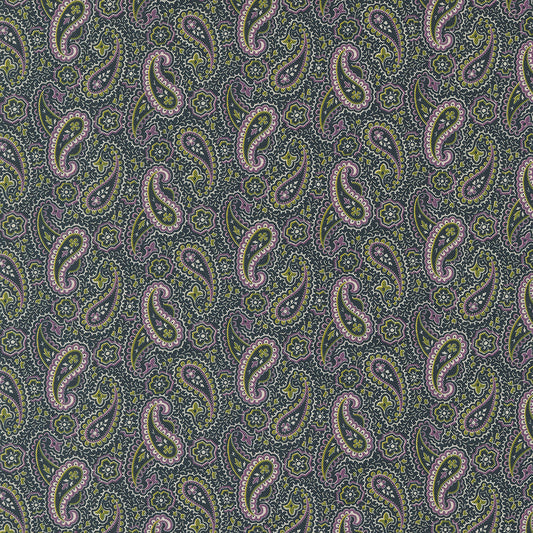 Goodnight Irene Arthur's Tie Paisley Graphite by Betsy Cutchian for Moda Fabrics 31701-22