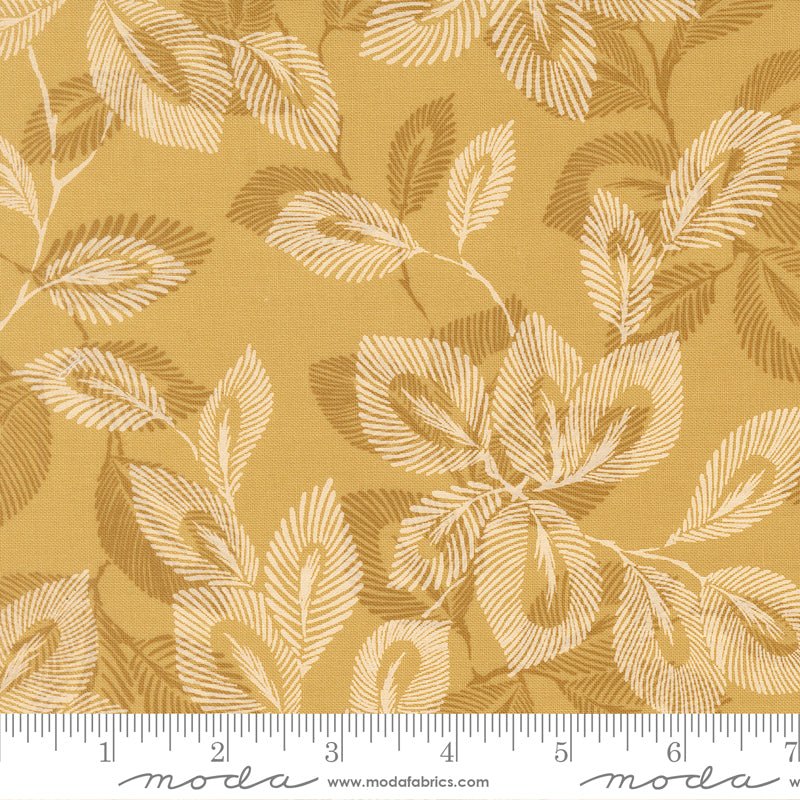 Arabesque Palm Blenders Leaf Honey by Studio M for Moda 33831-13 scale
