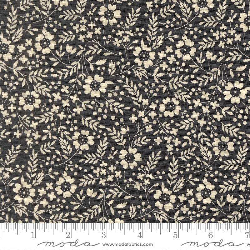 Arabesque Meadow Florals Midnight by Studio M for Moda 33834-17 scale