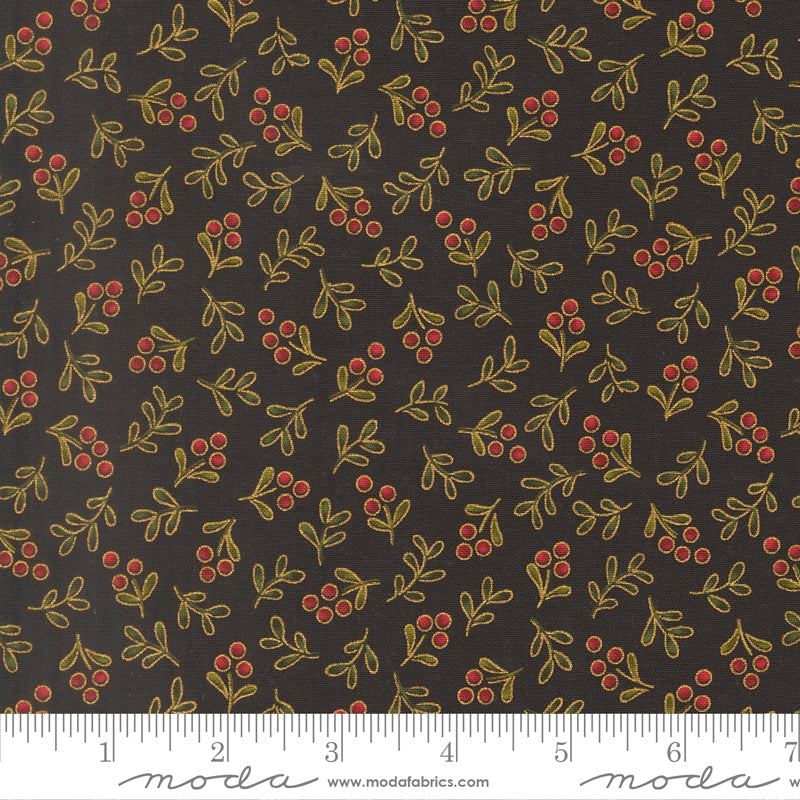 Merry Manor Metallic Swirl Blenders Ebony by Moda Fabrics for Moda Fabrics 33866-14M scale