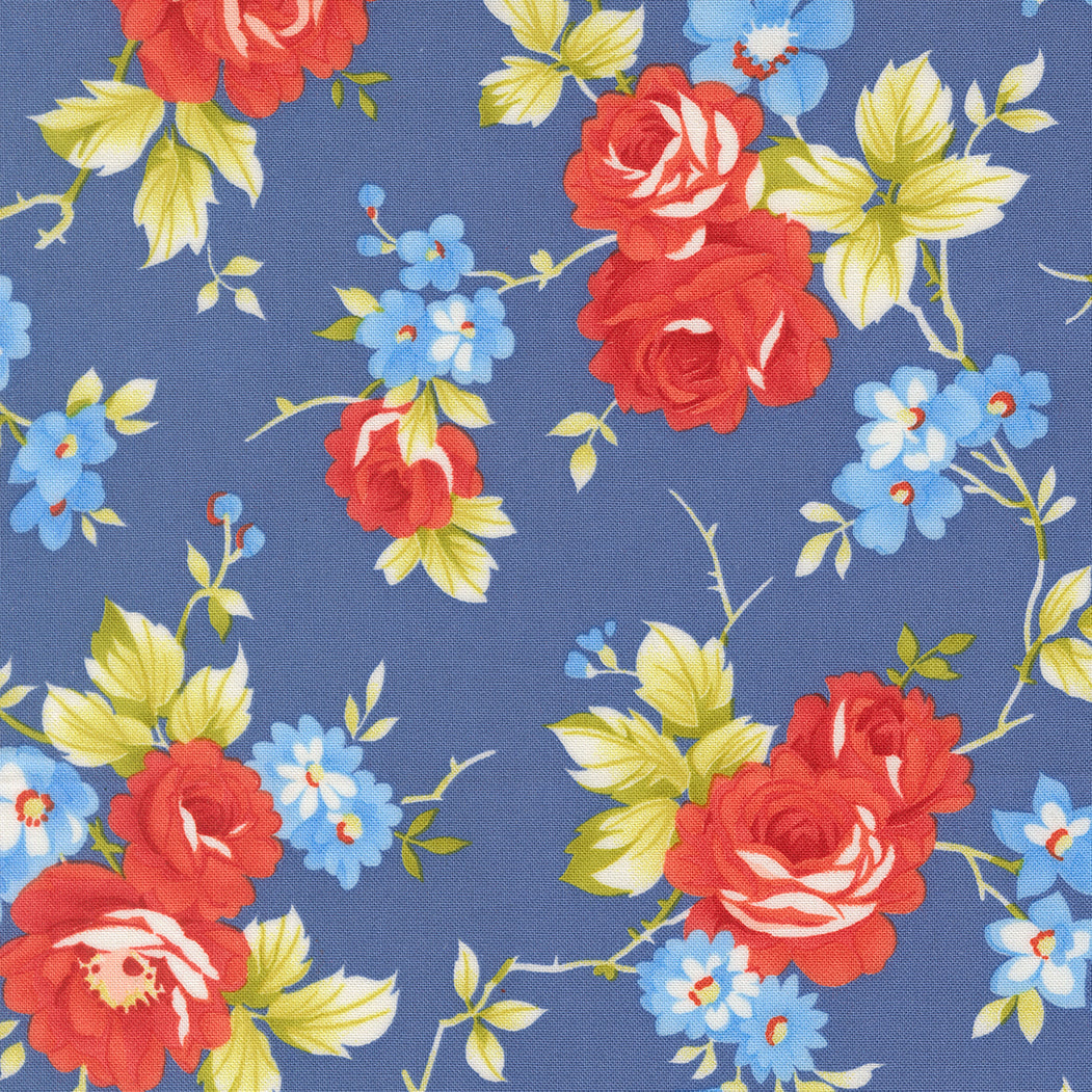 Rosie Country Rose Florals Denim Jeans by Fig Tree Co for Moda