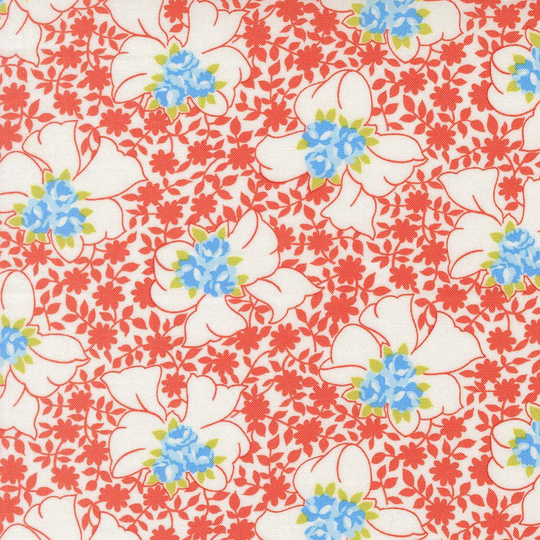 Rosie Nanas Apron Florals Whipped Cream by Fig Tree Co for Moda