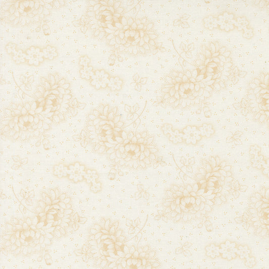 Rosie Vintage Linen Florals Whipped Cream by Fig Tree Co for Moda