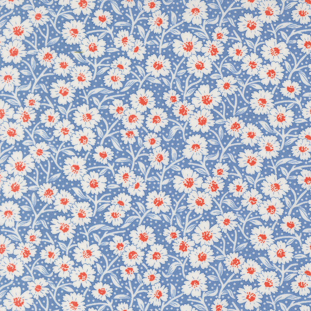 Rosie Picnic Blooms Blueberry by Fig Tree Co for Moda