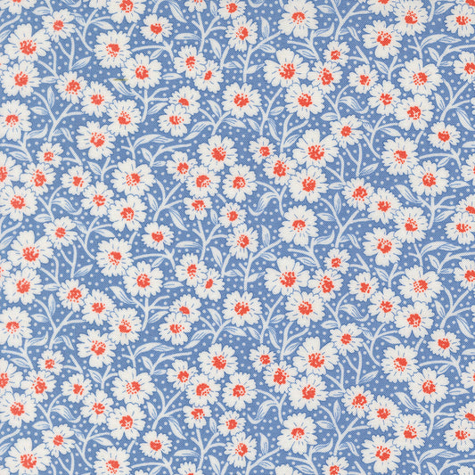 Rosie Picnic Blooms Blueberry by Fig Tree Co for Moda
