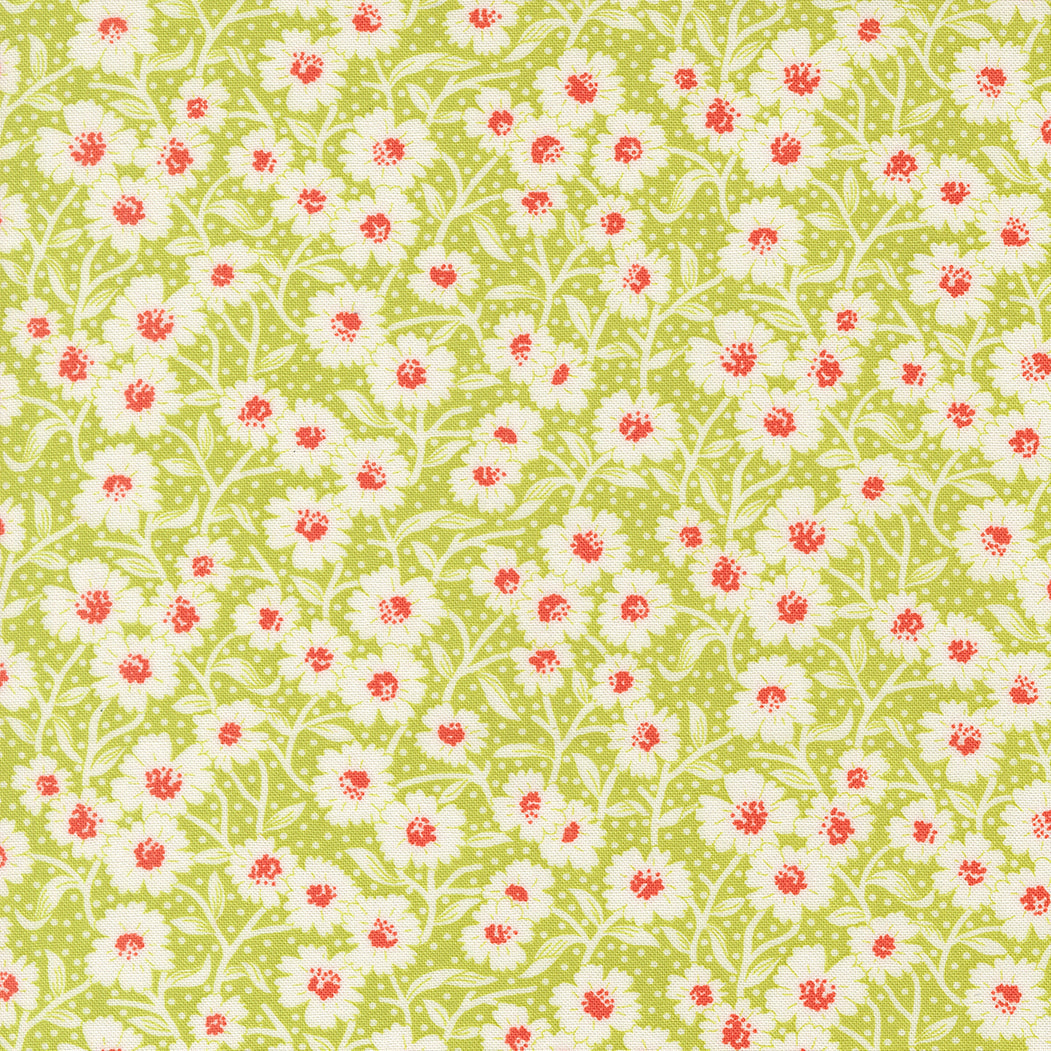 Rosie Picnic Blooms Green Apple by Fig Tree Co for Moda
