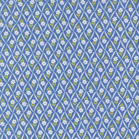 Rosie Climbing Daisy Blueberry by Fig Tree Co for Moda
