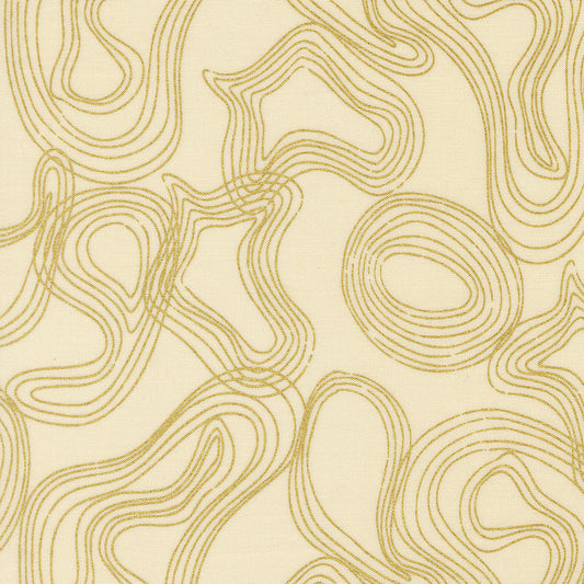 Sunlit Ruins Shadow Grove Blenders Metallic Cream by Jessica Rose for Moda