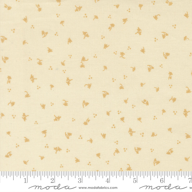 Sunlit Ruins Sacred Blossoms Small Floral Cream Tan scale