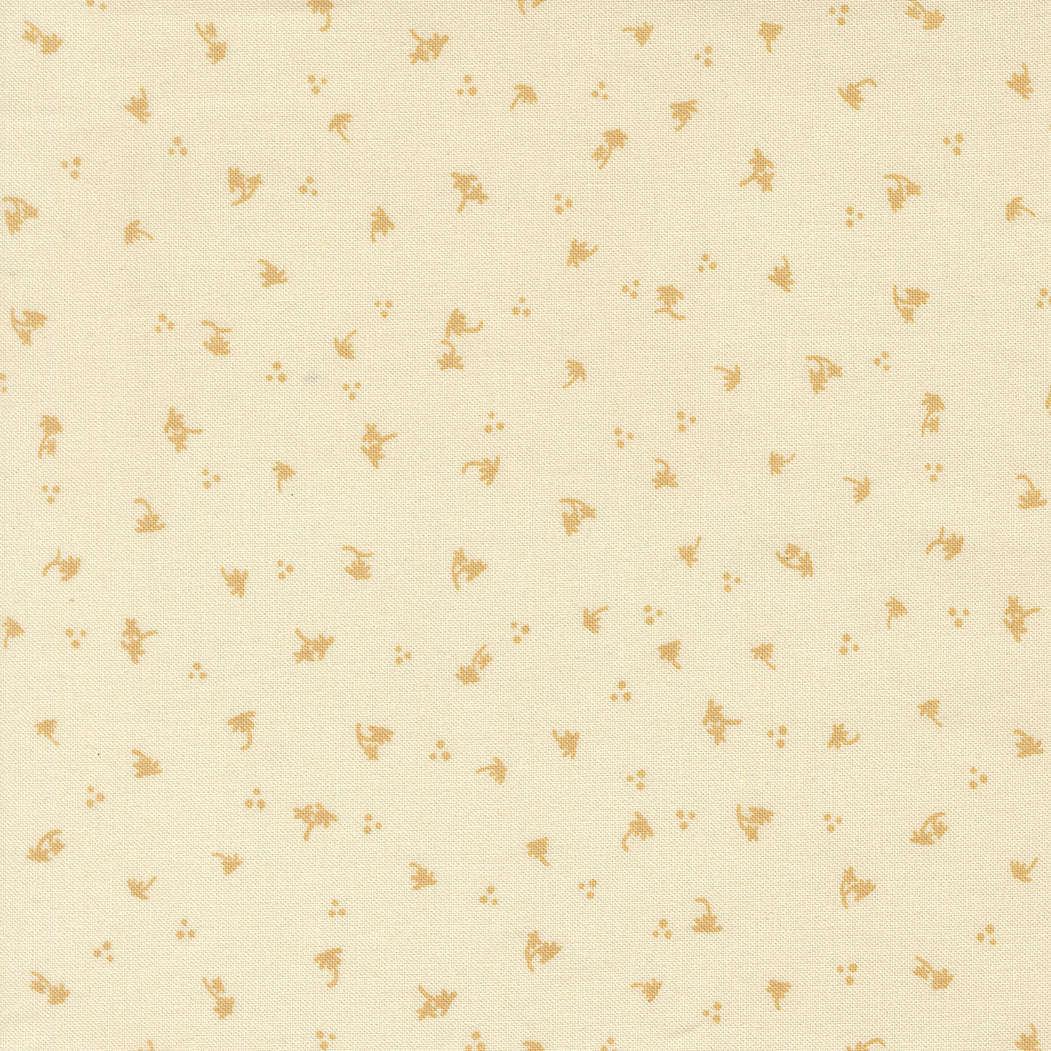 Sunlit Ruins Sacred Blossoms Small Floral Cream Tan by Jessica Rose for Moda