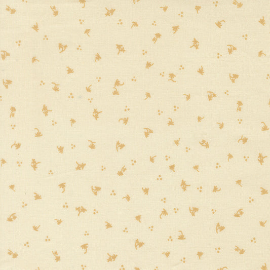 Sunlit Ruins Sacred Blossoms Small Floral Cream Tan by Jessica Rose for Moda