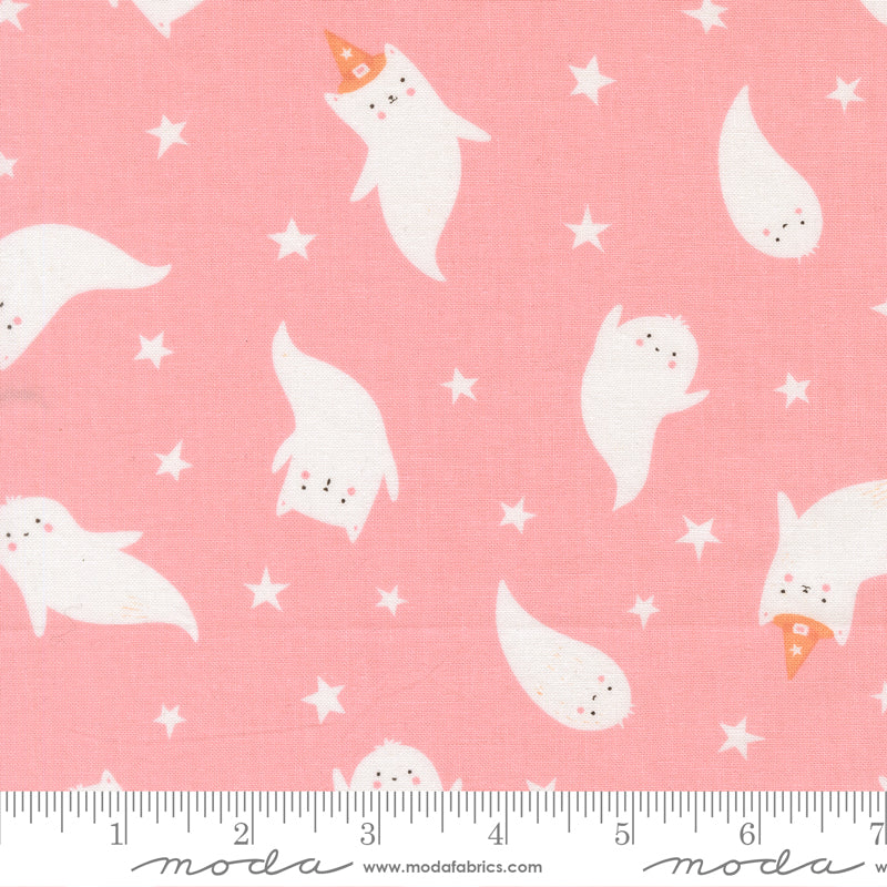 Purrs And Boos Ghost Novelty Candy by Elena Amo for Moda Fabrics 39061-13 scale