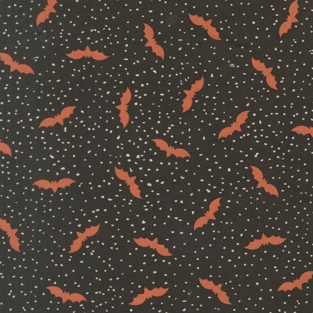 Purrs And Boos Bats Halloween Black Cat by Elena Amo for Moda Fabrics 39063-16