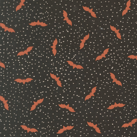 Purrs And Boos Bats Halloween Black Cat by Elena Amo for Moda Fabrics 39063-16