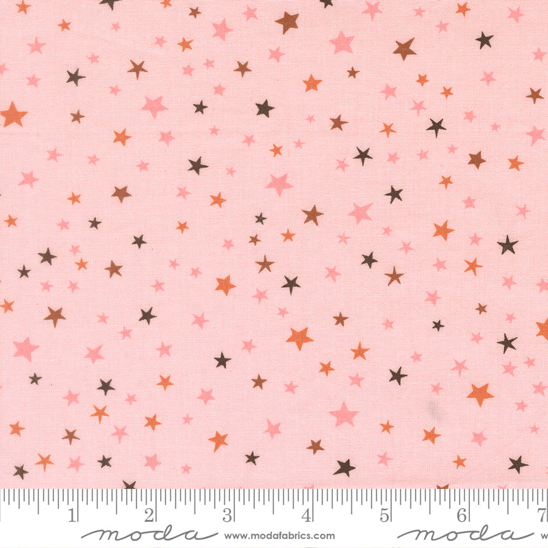 Purrs And Boos Stars Blenders Purrfect Pink by Elena Amo for Moda Fabrics 39066-12 scale