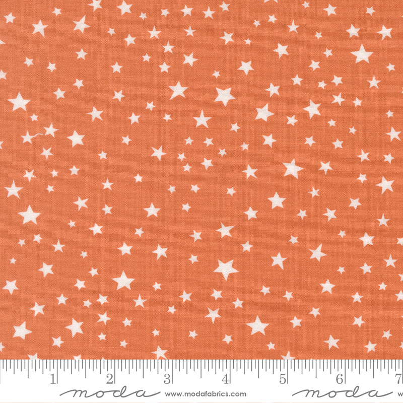 Purrs And Boos Stars Blenders Pumpkin by Elena Amo for Moda Fabrics 39066-17 scale