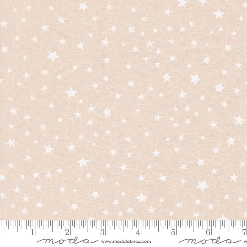 Purrs And Boos Stars Blenders Moonbeam White by Elena Amo for Moda Fabrics 39066-21 scale