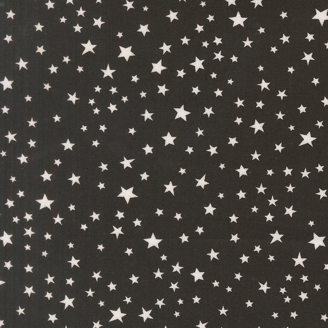 Purrs And Boos Stars Blenders Black Cat by Elena Amo for Moda Fabrics 39066-16