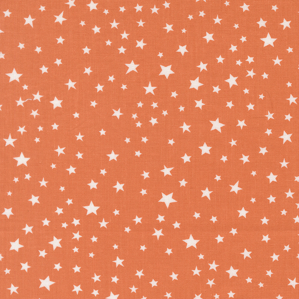 Purrs And Boos Stars Blenders Pumpkin by Elena Amo for Moda Fabrics 39066-17