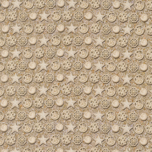 Saltwater Natural The White Pearl Novelty Shells yardage