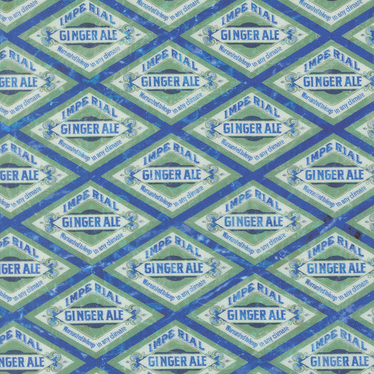 Saltwater Dark Blue Blue Lagoon yardage