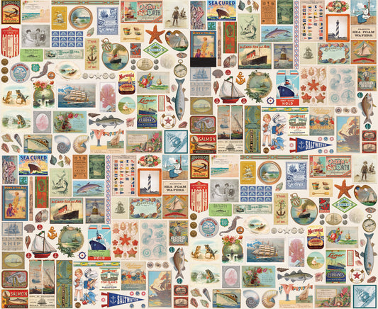 Saltwater Multi Saltwater Flay Lay Patchwork yardage
