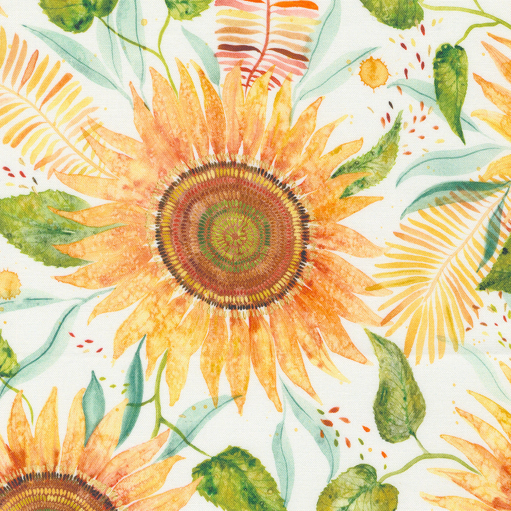Floribunda Sunflower Power Large Florals Cloud by Create Joy Project for Moda Fabrics 39802-11