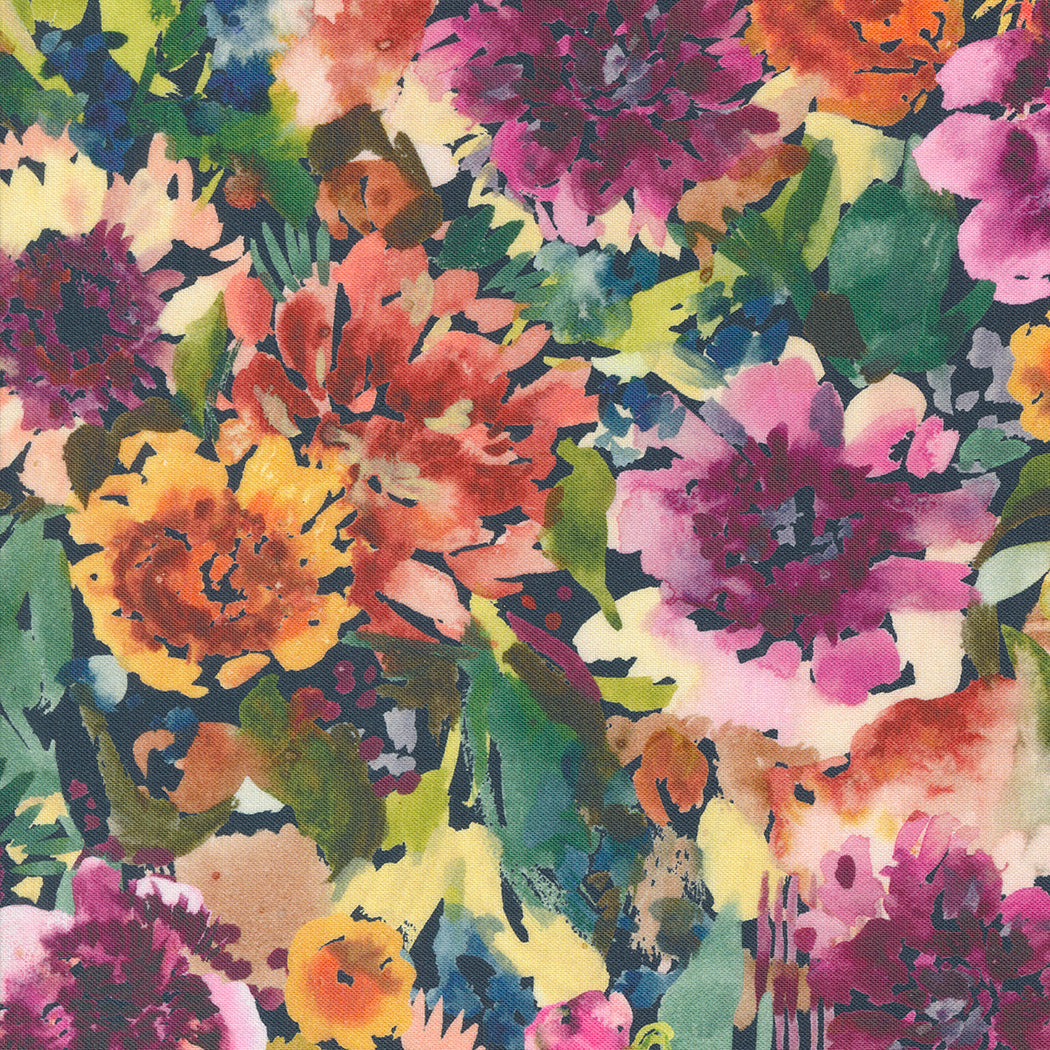 Floribunda Summer Florals Midnight by Create Joy Project for Moda Fabrics 39803-12