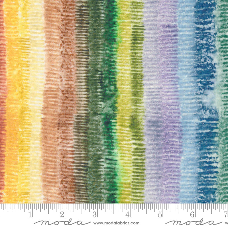 Floribunda 70s Stripe Rainbow by Create Joy Project for Moda Fabrics 39807-11 scale