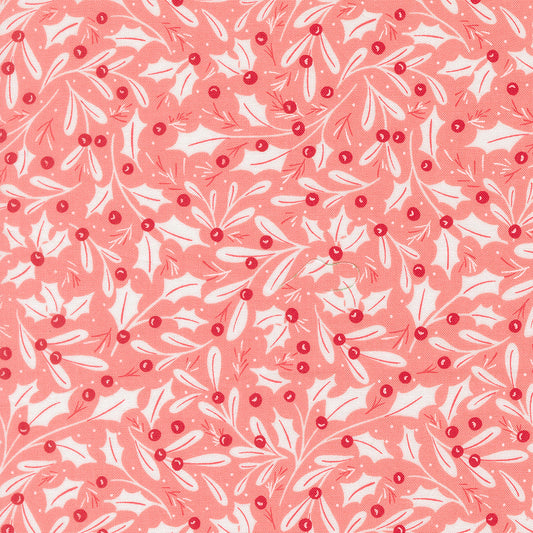 Merrily On High Winter Berries Christmas Holly Blush by Sweetfire Road for Moda Fabrics 43211-12