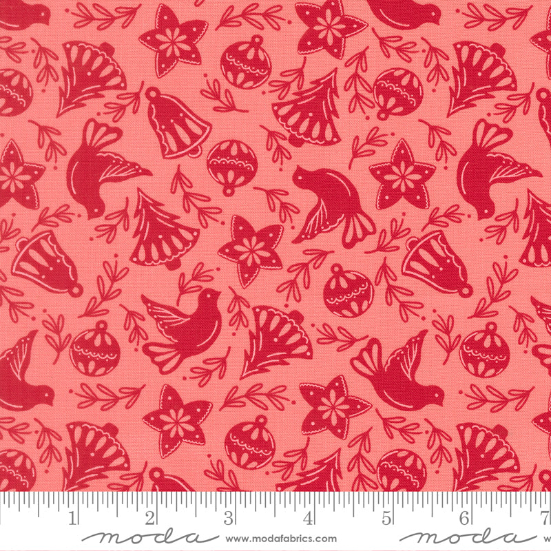 Merrily On High Cookie Cutters Novelty Blush by Sweetfire Road for Moda Fabrics 43213-12 scale