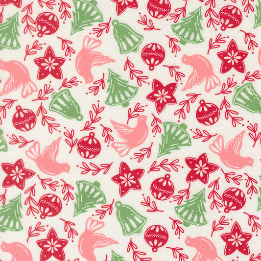 Merrily On High Cookie Cutters Novelty Snow by Sweetfire Road for Moda Fabrics 43213-11 scale