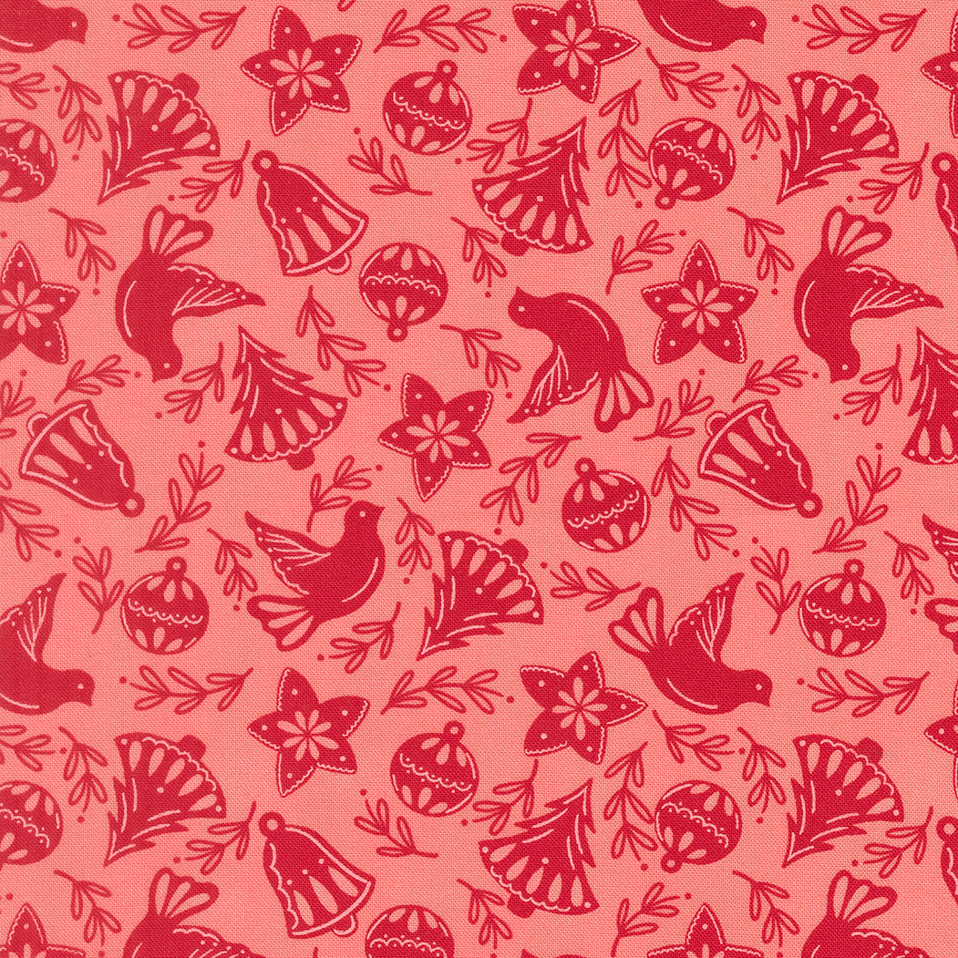 Merrily On High Cookie Cutters Novelty Blush by Sweetfire Road for Moda Fabrics 43213-12